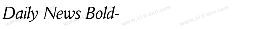 Daily News Bold字体转换